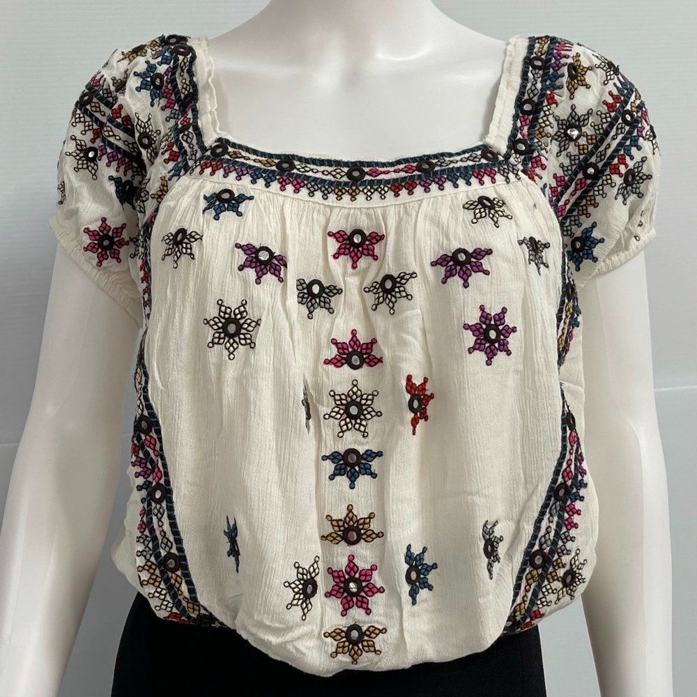 Free people aurura embroider off shoulder top